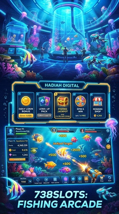 Layar utama 738slots — antarmuka bersih setelah instalasi